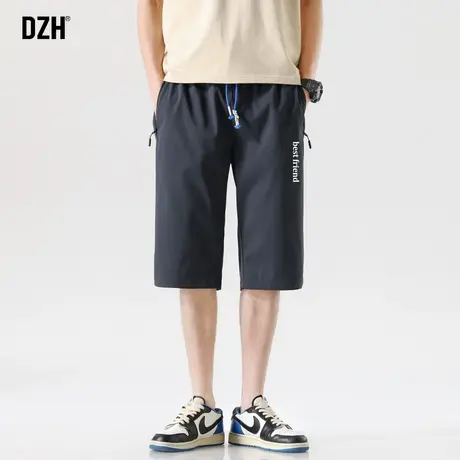 男士马裤男款休闲短裤男夏季薄款冰丝裤子直筒宽松速干裤半截裤男商品大图