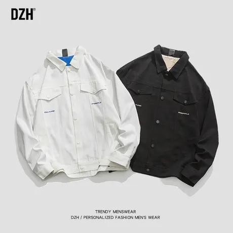 男生日系纯棉外套男秋季2023新款上衣潮牌痞帅炸街男休闲工装夹克商品大图