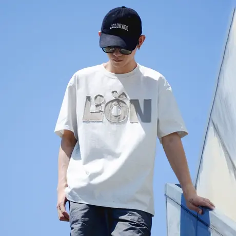 Radiohead2024夏季新款短袖t恤男款宽松大码汗衫圆领纯棉打底体恤商品大图