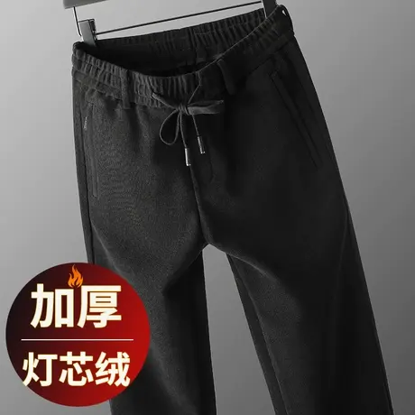 高端雪尼尔男裤秋冬款爸爸灯芯绒裤子男宽松直筒休闲裤秋季条绒裤商品大图