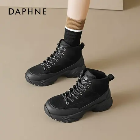 达芙妮厚底马丁靴女2025新款秋季英伦风户外徒步登山鞋轻便工装靴商品大图
