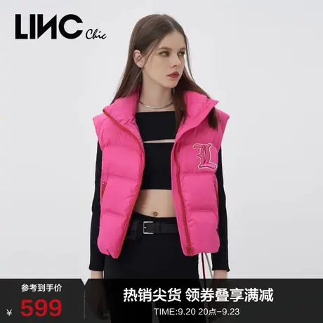 LINCCHIC金羽杰羽绒服女潮酷造型感轻薄短款羽绒服马甲Y22805037图片