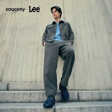 Lee × Saucony联名商场同款25秋冬新舒适直筒棕卡其男休闲布裤图片
