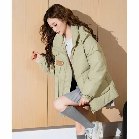 唐狮2024冬新款女棉衣纯色可爱奶fufu小个子保暖设计感棉服女爆款商品大图