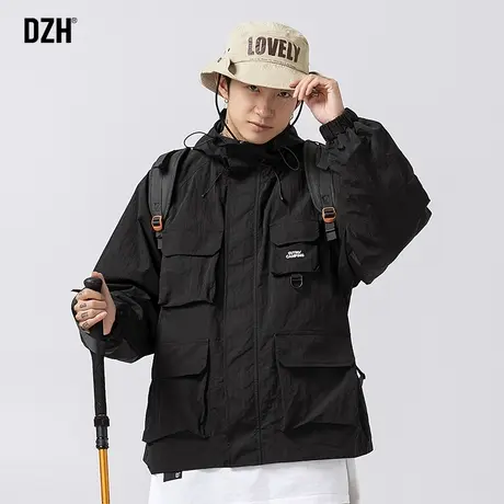 男士防风工装冲锋衣外套男春秋潮高级感痞帅男装2023新款登山上衣商品大图