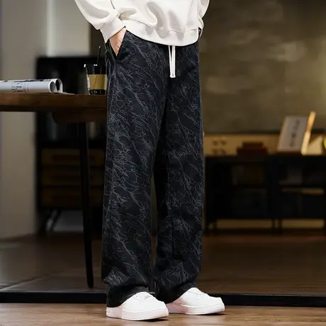 唐狮男裤秋冬高级感新款宽松直筒休闲长裤百搭潮流阔腿帅气TUTA商品大图