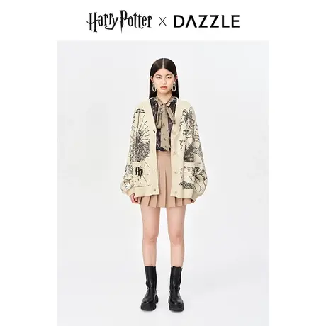 【七七酱专享】【肌理美学奥莱】DAZZLE地素秋哈利波特刺绣毛衣针图片