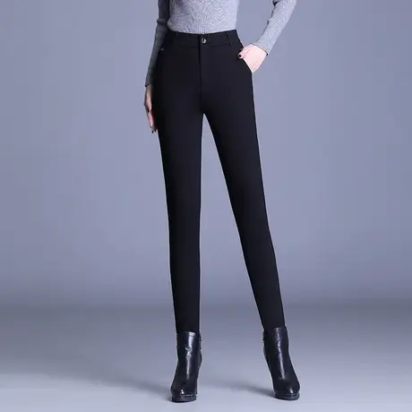 加厚棉裤小脚裤女冬季2023新款高腰紧身弹力打底裤百搭铅笔裤长裤图片