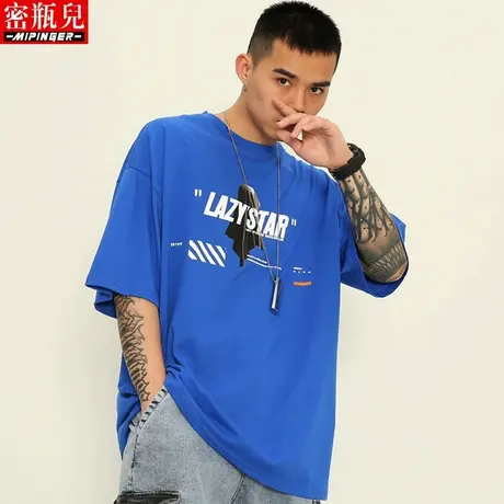 加肥加大短袖男潮流夏季男士大码胖子漫威T恤宽松男装运动上衣男商品大图