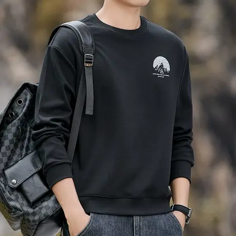 百搭男士卫衣潮牌秋季男装百搭多色可选加绒男士百搭舒适潮流卫衣商品大图