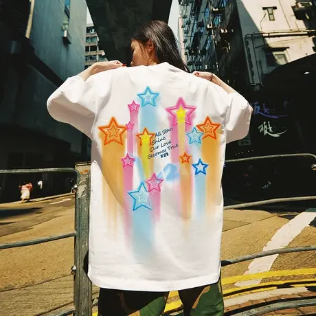 Nuthink日系原宿风发泡t恤男潮牌潮流大码短袖男款宽松半袖夏季商品大图