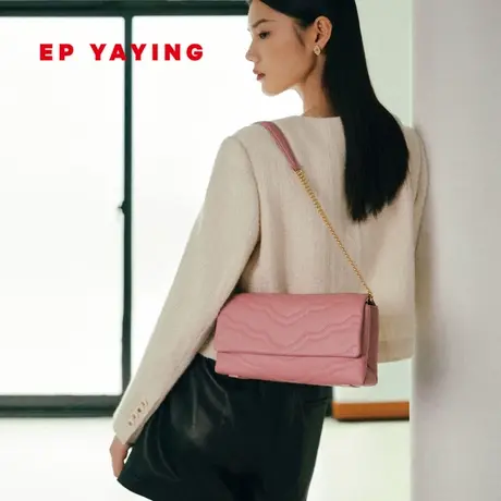 [甄选礼物]EP雅莹女包 牡丹绗缝腋下包翻盖手提包 商场同款B105A商品大图