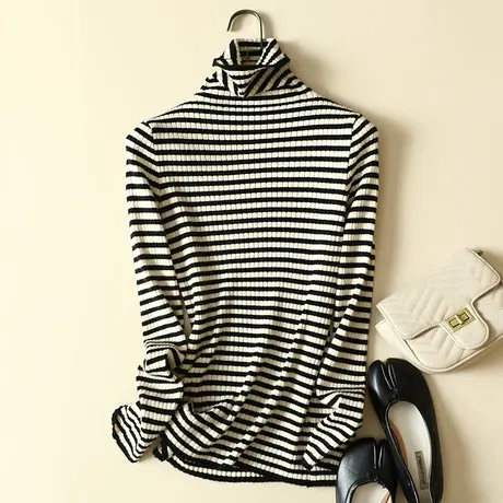 堆堆高领女士毛衣打底衫女装秋冬2022年新款爆款洋气内搭针织上衣商品大图