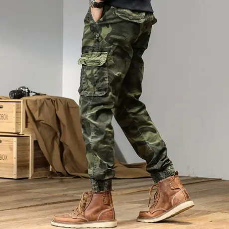 男士休闲裤束脚工装裤ins潮牌男生裤子帅气百搭休闲工装束脚长裤商品大图