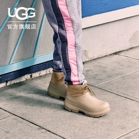 UGG2023秋季女士新款休闲舒适纯色系带圆头低跟时尚雨鞋 1146310图片