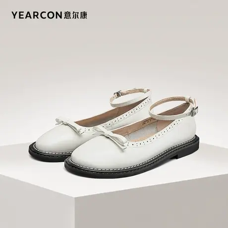 意尔康官方旗舰店女鞋玛丽珍鞋平底一脚蹬小众设计outlets商品大图