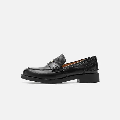 Nine West/玖熙2025春季新款乐福鞋女英伦风小皮鞋金币扣圆头单鞋图片