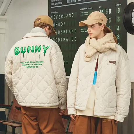 Lilbetter小兔子棉衣男复古潮牌情侣装冬外套冬款棉服设计感小众商品大图