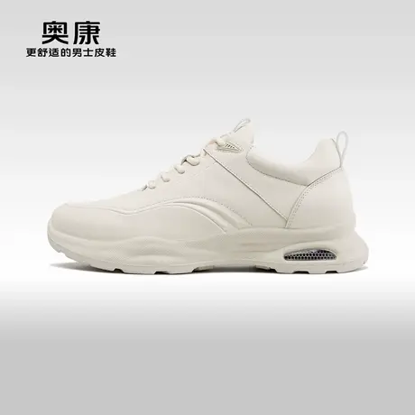 Aokang奥康秋季新款时尚休闲鞋男真皮舒适软底单鞋户外运动鞋商品大图