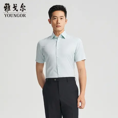【商场同款】雅戈尔男士短袖衬衫夏季新款官方商务休闲短袖衬衫男图片