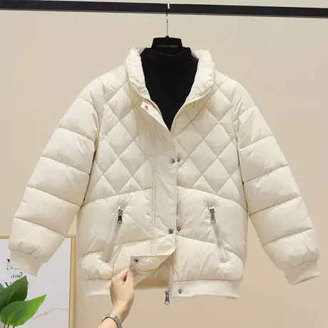 2023新款立领羽绒棉服女冬季韩版宽松短款棉衣长袖小棉袄百搭外套商品大图