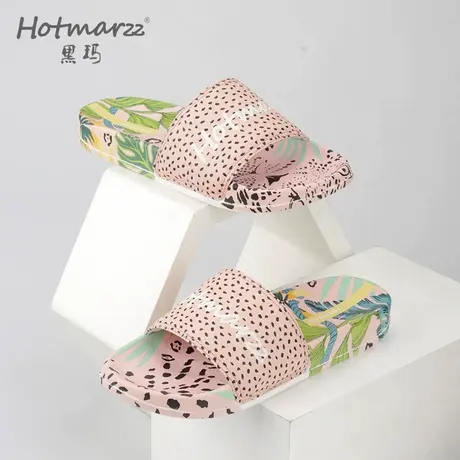 hotmarzz/黑玛外穿拖鞋女夏季时尚平底防滑休闲高级感一字拖凉拖商品大图
