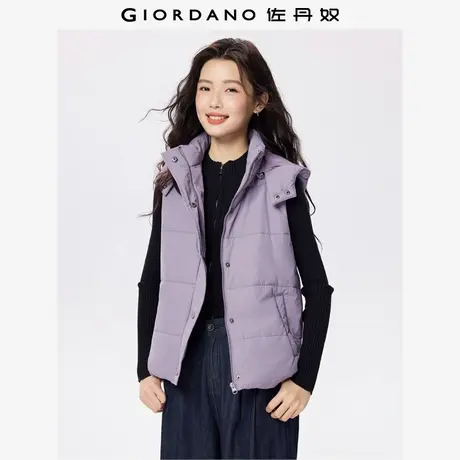佐丹奴棉服马甲女秋冬新款夹棉保暖可脱卸帽棉衣背心外套13375849商品大图