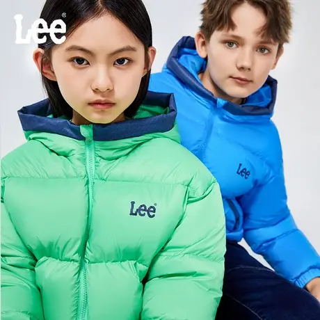 Lee男女童轻薄羽绒服短款冬季中大童小童宝宝连帽童装儿童羽绒衣图片