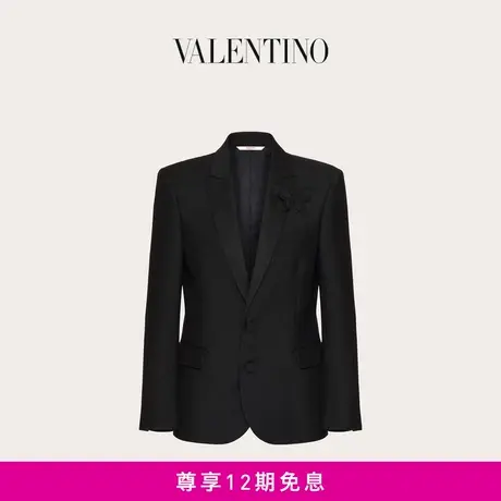 【24期免息】华伦天奴VALENTINO男士单排扣马海毛和羊毛夹克外套商品大图