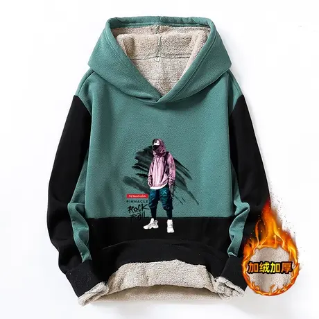 卫衣男士连帽2023秋冬季新款韩版潮流加绒加厚宽松潮牌外套上衣服商品大图