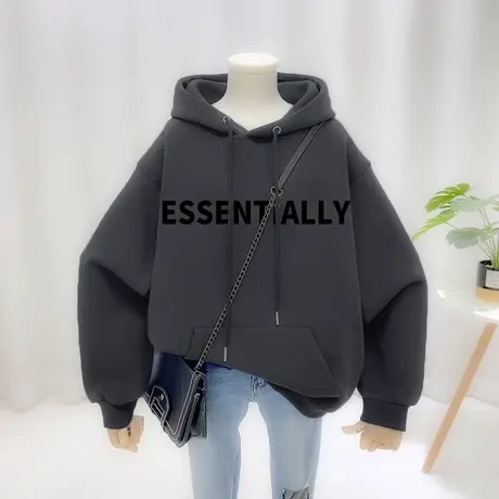 卫衣女设计感小众oversize大码加绒潮ins美式街头秋冬款情侣外套商品大图