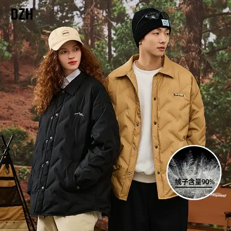 情侣羽绒服男款冬季美式2024新款保暖羽绒外套大码情侣装冬装夹克商品大图