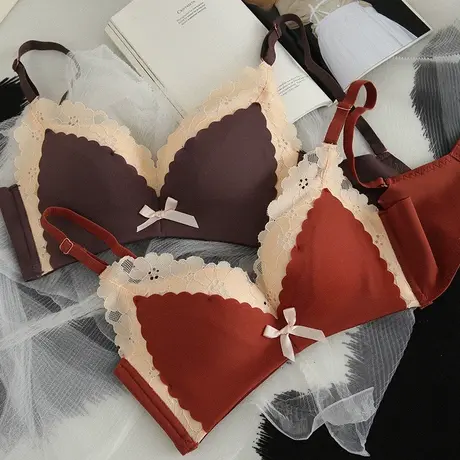 荷韵阁无痕bra小胸聚拢无钢圈内衣女加厚收副乳上托日系少女文胸图片