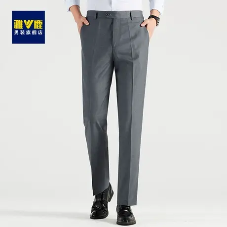 雅鹿休闲裤男2024夏季新款直筒薄款宽松正装西装裤商务休闲西裤男商品大图