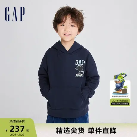 【GAP x JEREMY VILLE联名】男女童抓绒保暖卫衣洋气连帽衫847290商品大图