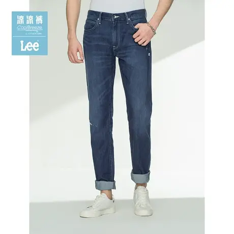 Lee商场同款21春夏新品中腰舒适精玉透凉蓝男牛仔裤LMR7415EEBJV图片