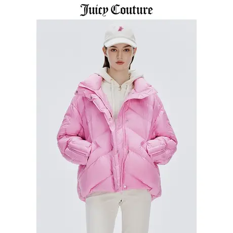 Juicy Couture橘滋外套女冬季新款美式宽松大码立领厚款羽绒服商品大图