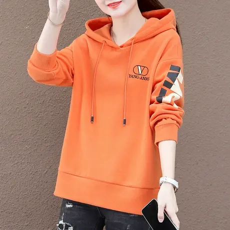 宽松连帽卫衣女2023年新款时尚韩版大码女装上衣潮ins春秋款外套图片
