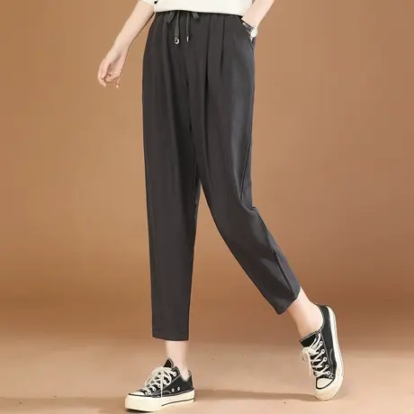 韩潮袭人松紧腰宽松百搭哈伦休闲裤女2023秋季新款宽松显瘦阔腿裤图片