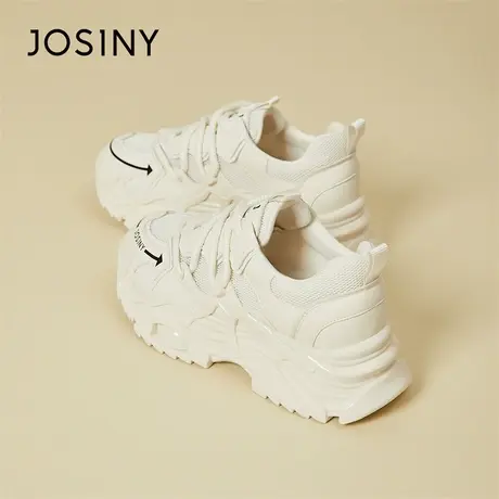Josiny/卓诗尼厚底老爹鞋女2024春季新款百搭休闲复古增高运动鞋商品大图
