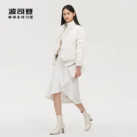 波司登女鹅绒羽绒冬短款轻商务宽松纯色简约时尚百搭奥莱图片