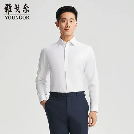 【商场同款】雅戈尔男士长袖衬衫春季新款官方商务休闲长袖衬衫男图片