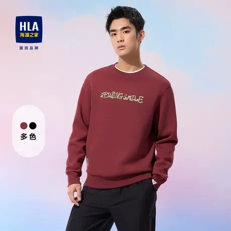 HLA/海澜之家SPRINTING SMILE系列25春夏新圆领印花上衣卫衣男装商品大图