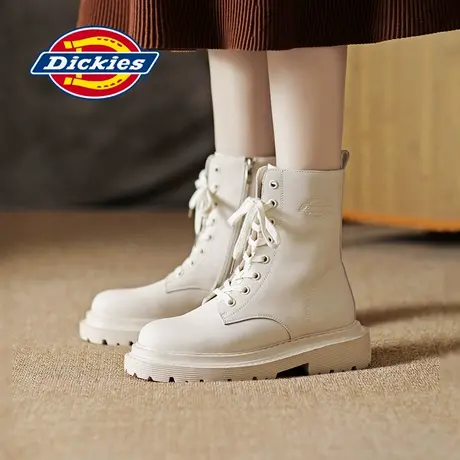Dickies马丁靴女2025年春季新款软底短靴厚底小众设计显高工装靴商品大图