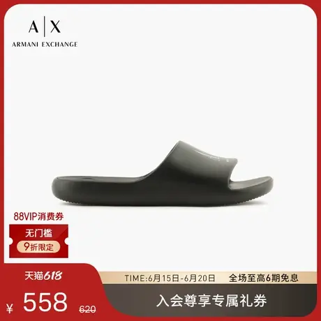ARMANI EXCHANGE/阿玛尼2025夏季新款男士凉鞋单袢带平底沙滩拖鞋商品大图
