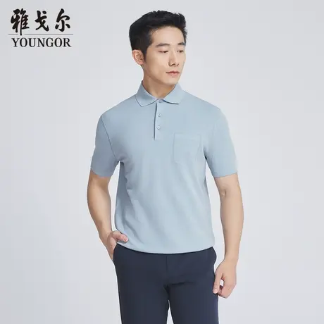 雅戈尔奥莱 商场同款男士短袖T恤新款官方正品商务休闲短袖POLO衫商品大图