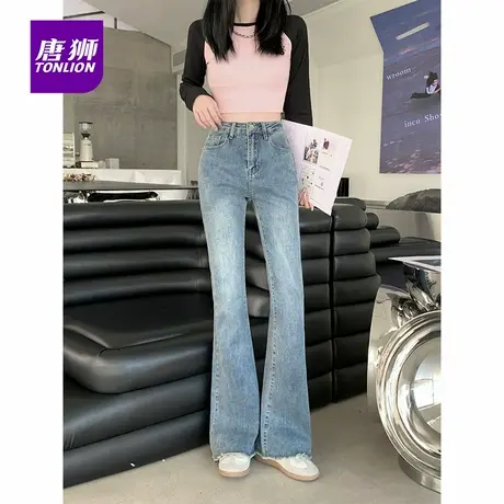 微喇牛仔裤女秋季2025年新款高腰显瘦百搭时尚设计感喇叭裤AX商品大图