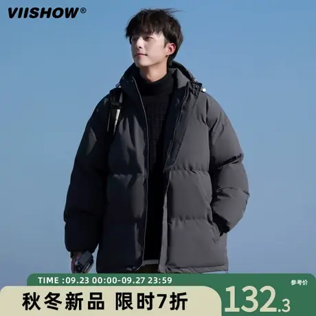 VIISHOW棉衣男冬季新款短款宽松立领加厚棉服休闲oversize外套男商品大图