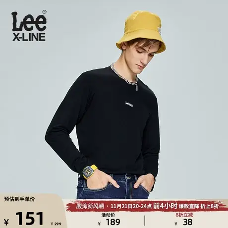 Lee23新品标准版logo圆领多色男长袖T恤LMT0053844LE图片