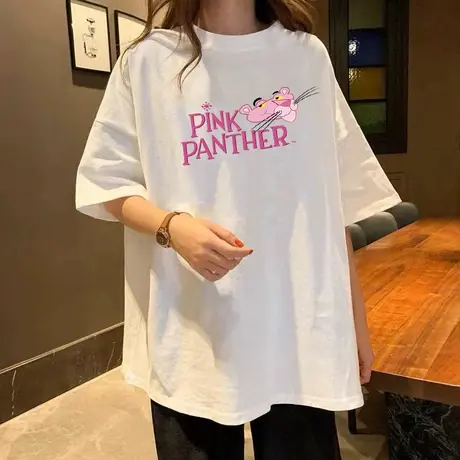 2023纯棉白色短袖T恤女韩版宽松大码中长款简约时尚百搭上衣夏季商品大图